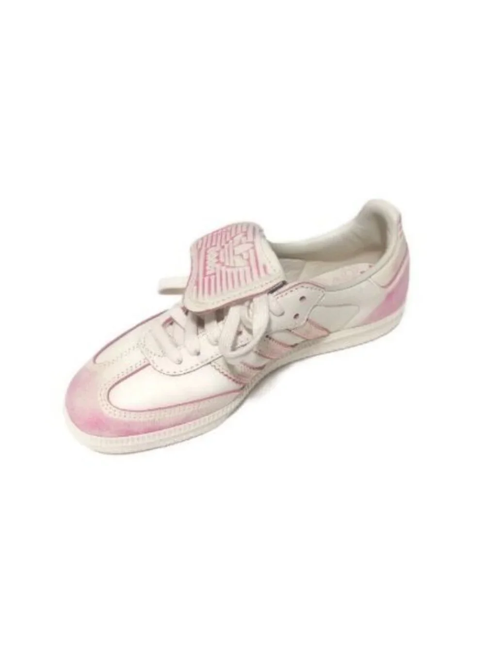 Adidas Samba LT Womens Size 9 Cream White Shock Pink Leather Sneakers Shoes New